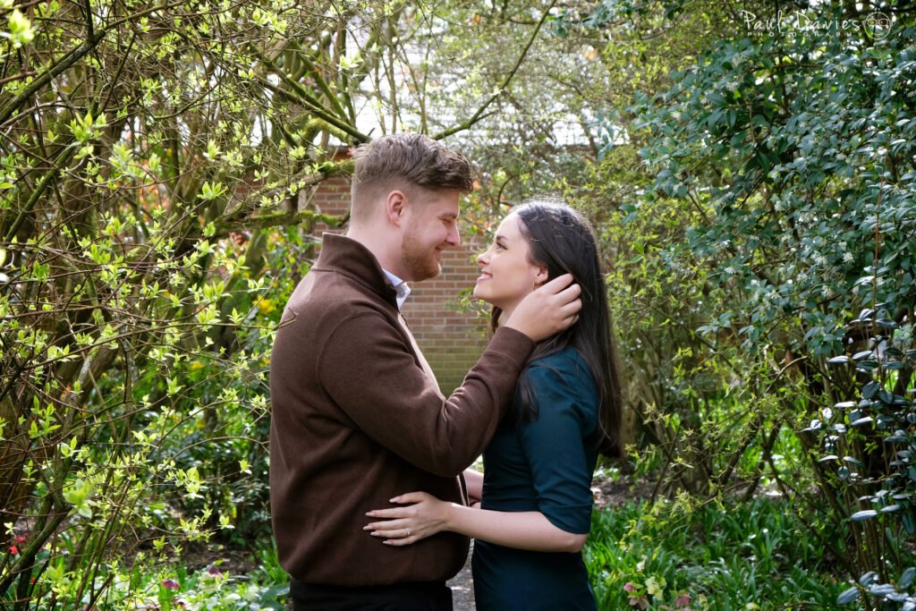 Engagement photo shoot in the park.