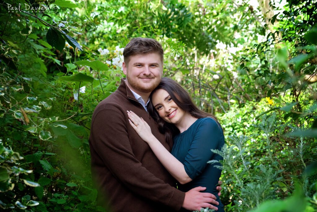 Engagement photo shoot in the park.