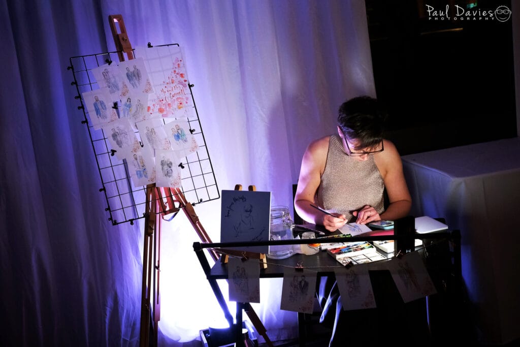 Artist at work at an event