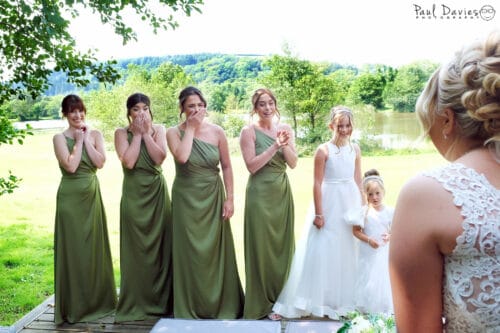 Bridesmaids first look.